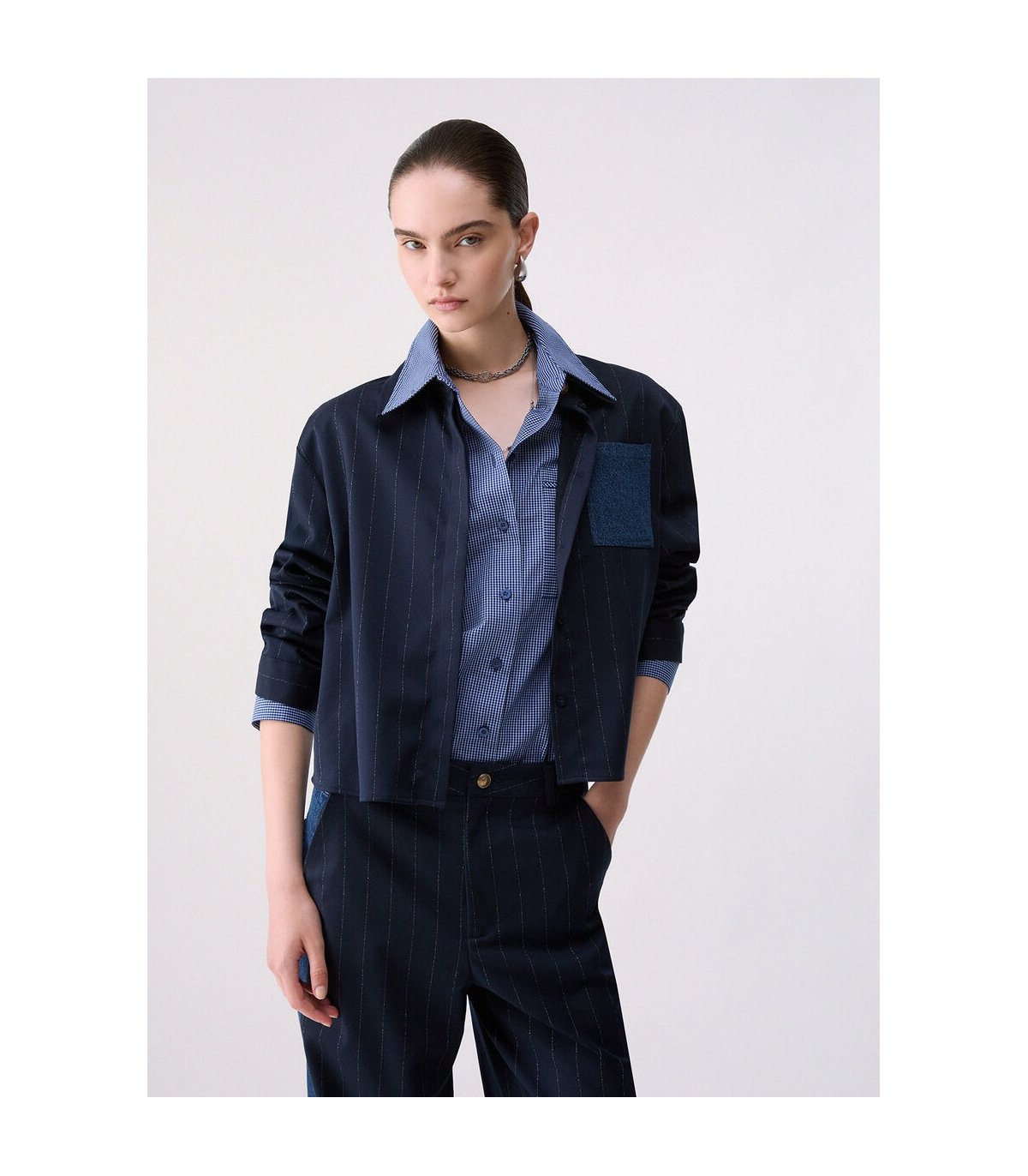 Liu Jo Camisa de rayas cropped