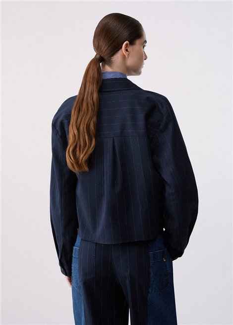Liu Jo Camisa de rayas cropped