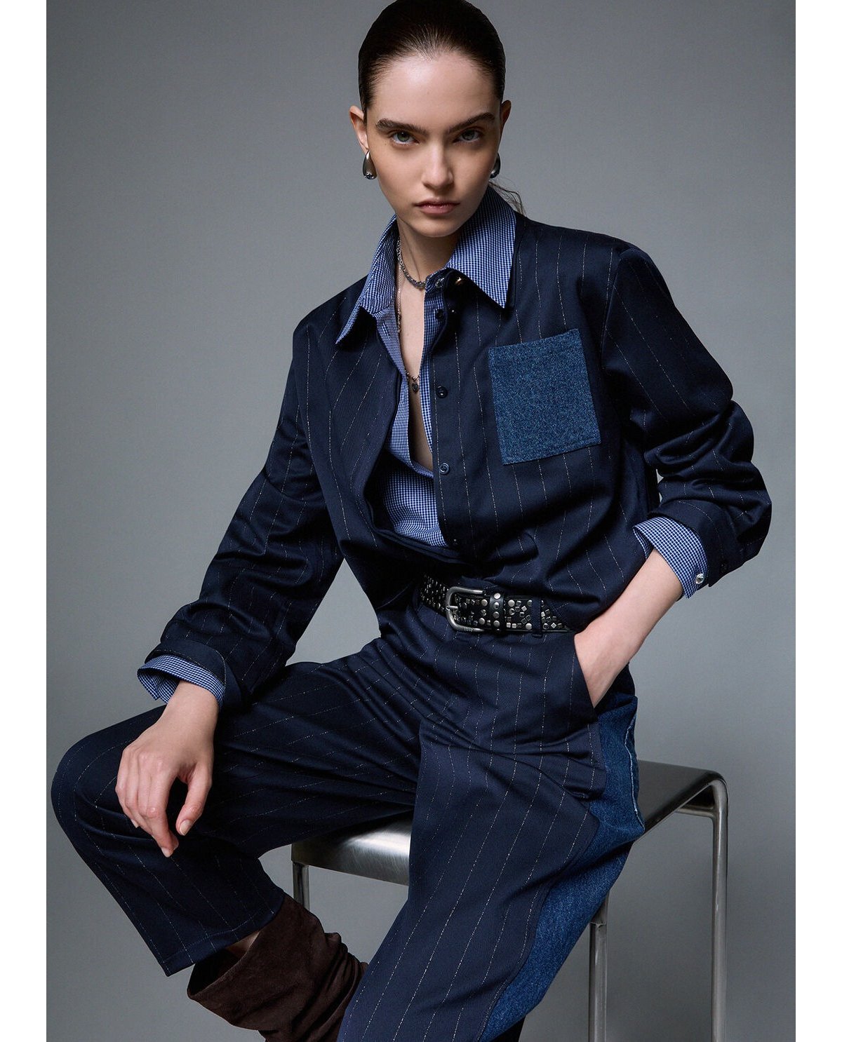Liu Jo Camisa de rayas cropped