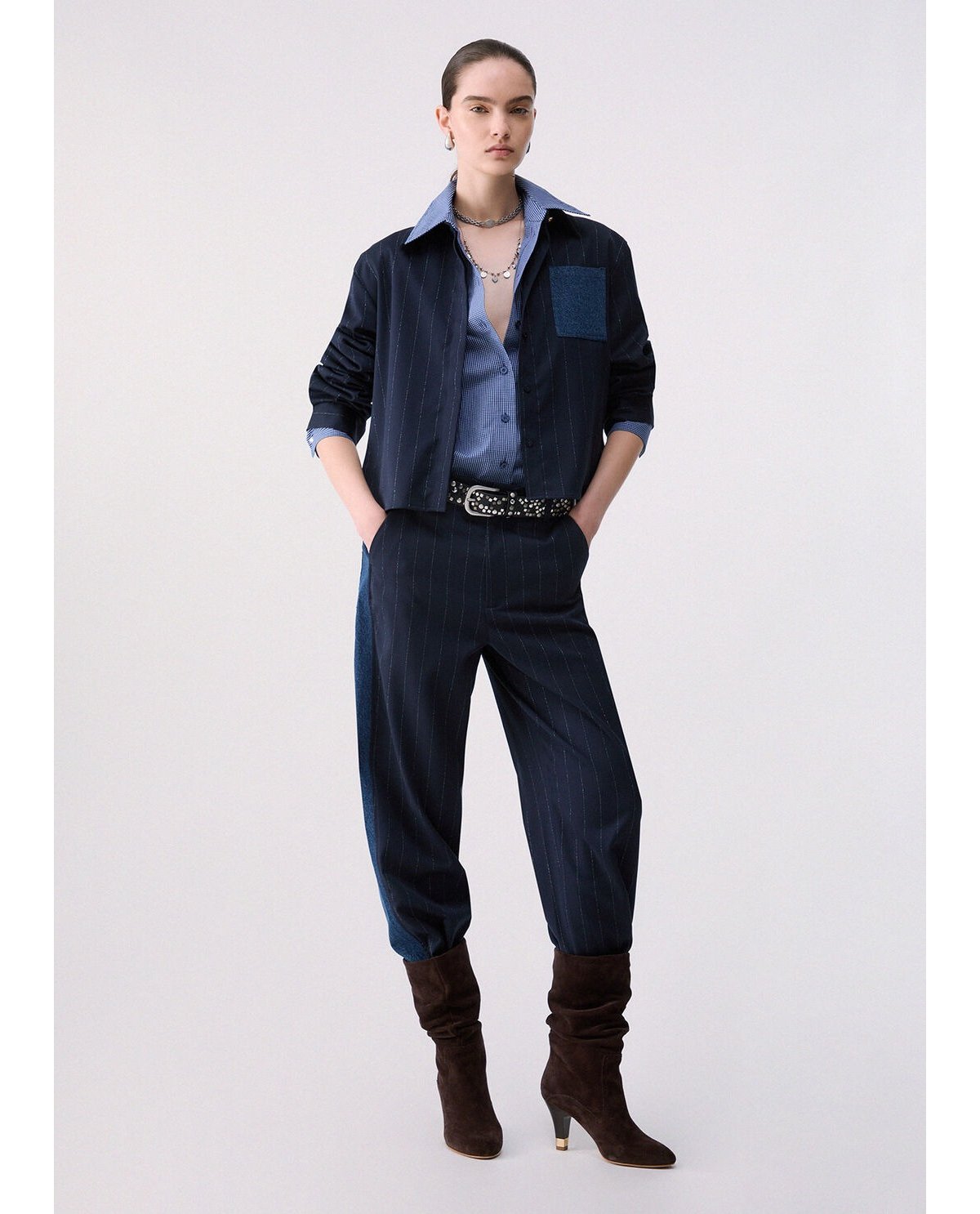 Liu Jo Camisa de rayas cropped