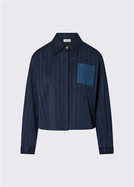 Liu Jo Camisa de rayas cropped