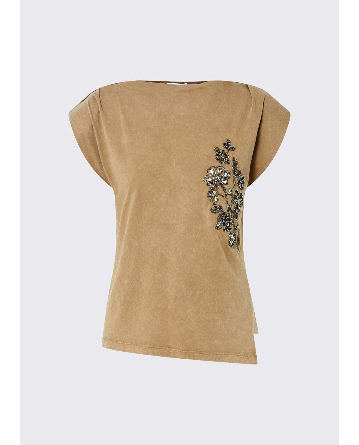 Liu Jo Top asimétria y bordado joyas
