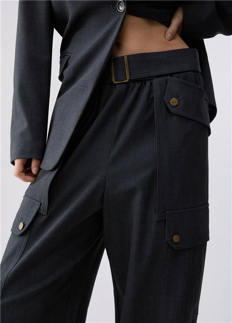Liu Jo Pantalón cargo de franela