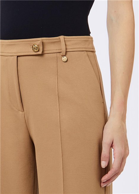 Liu Jo Pantalón pernera ancha color camel
