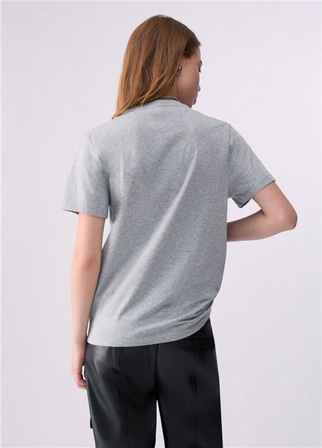 Liu Jo Camiseta gris estampado Mickey
