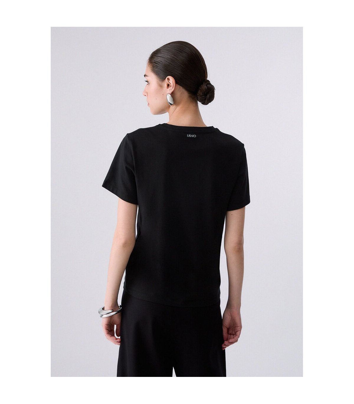 Liu Jo Camiseta negra estampado Mickey