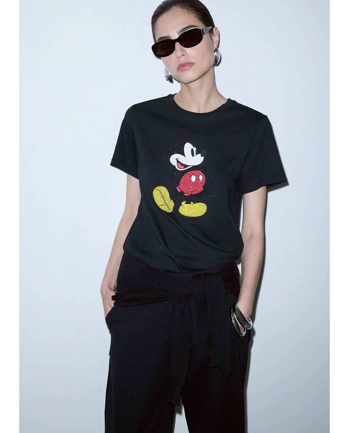 Liu Jo Camiseta negra estampado Mickey