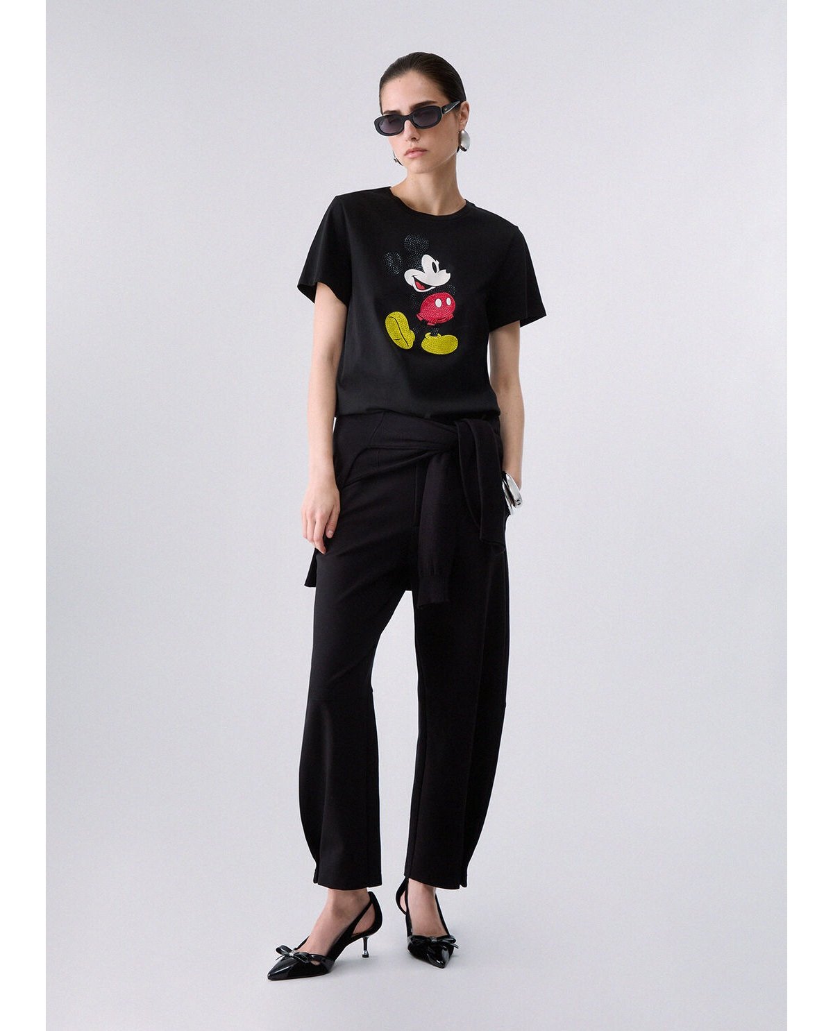 Liu Jo Camiseta negra estampado Mickey