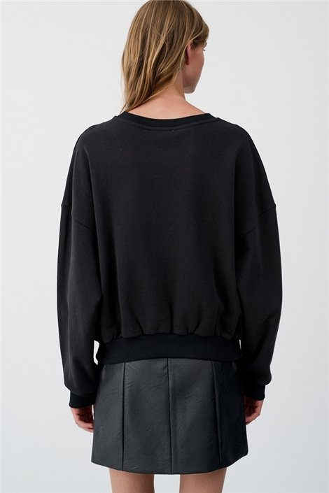 BSB Sudadera negra con osito strass