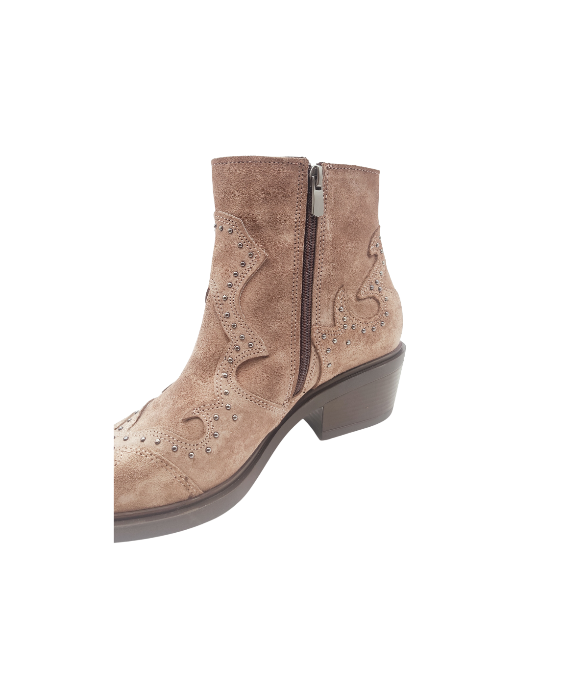 Vosso Moda Botín cowboy serraje con tachuelas