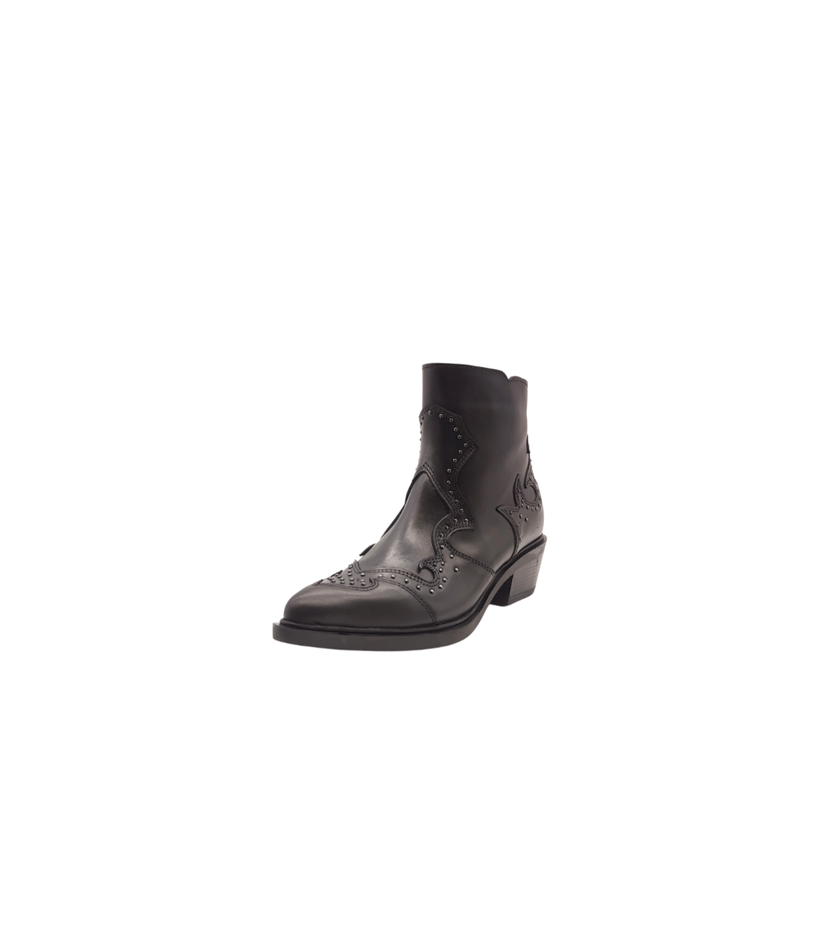 Vosso Moda Botín cowboy piel con tachuelas