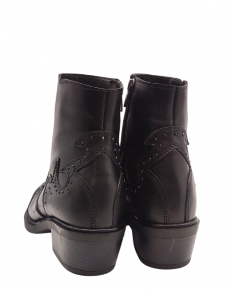 Vosso Moda Botín cowboy piel con tachuelas