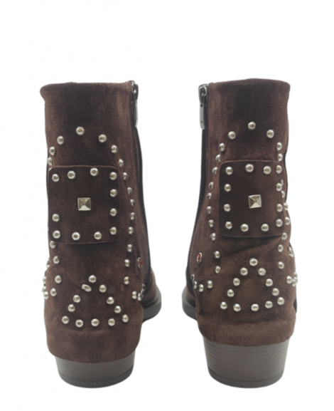 Vosso Moda Botín serraje doble faz y tachuelas