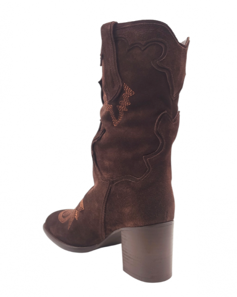 Vosso Moda Bota serraje con bordado
