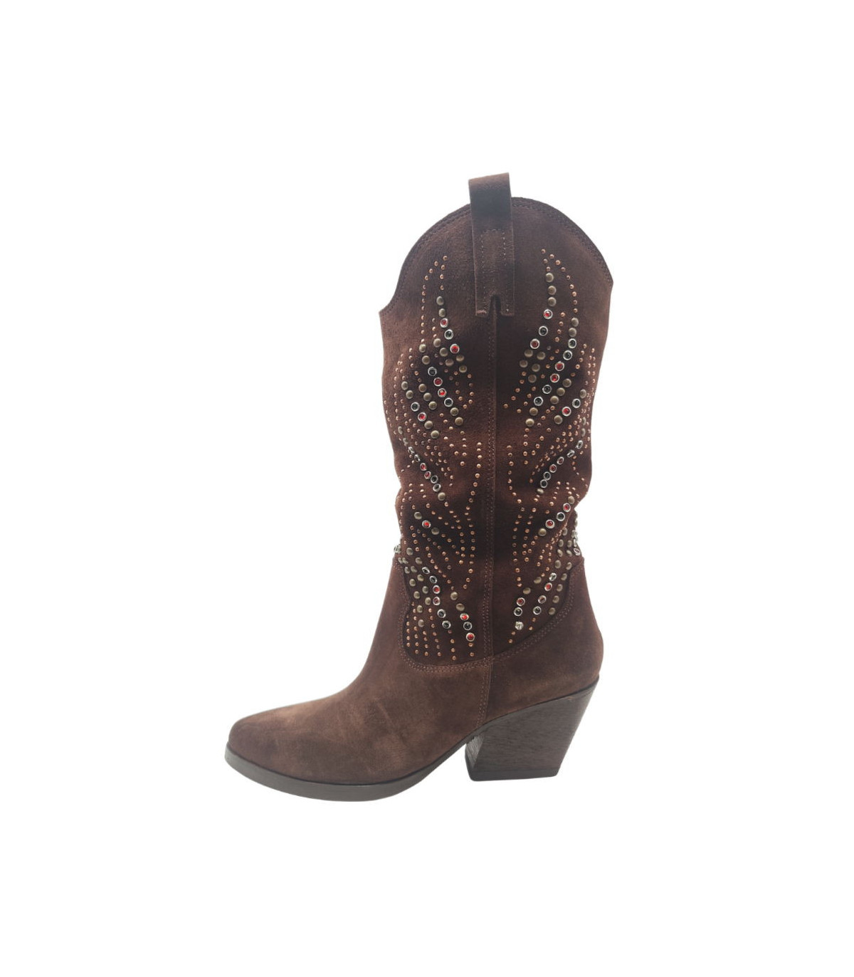 Vosso Moda Bota alta serraje tachas joya