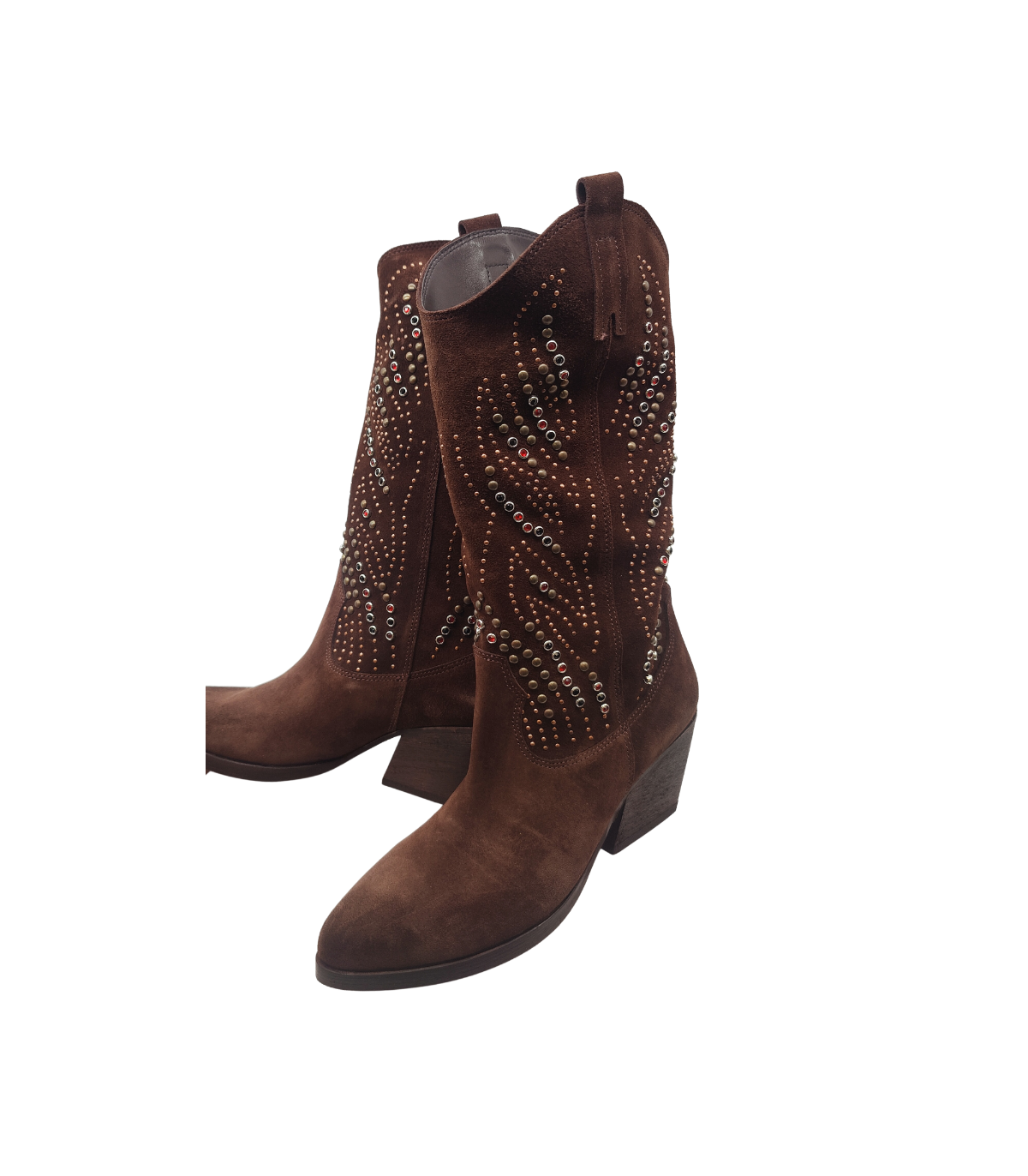 Vosso Moda Bota alta serraje tachas joya