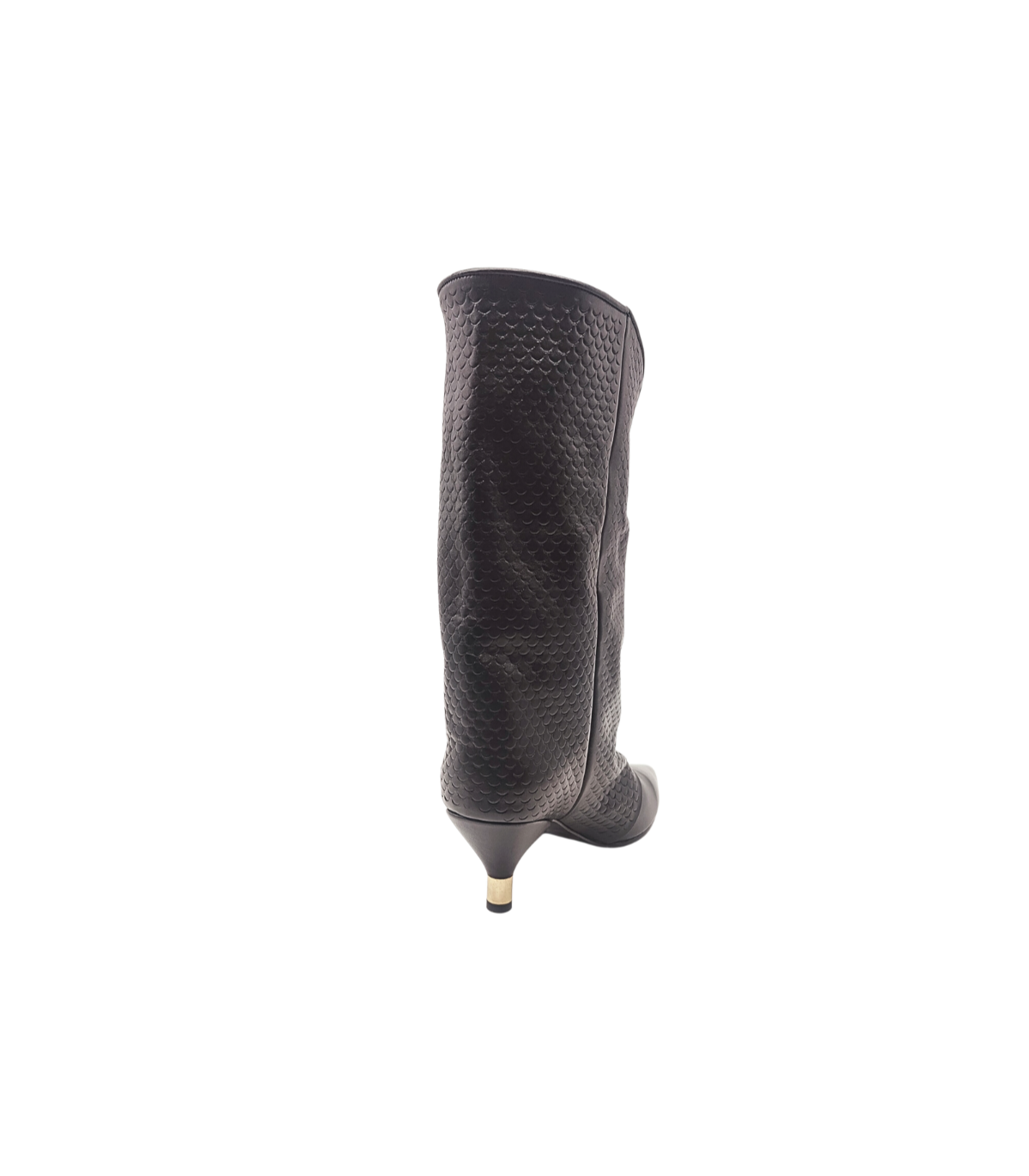 Vosso Moda Bota piel negra escamada