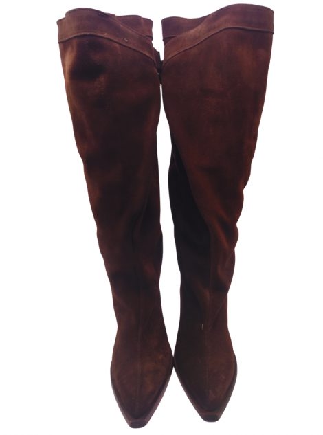 Vosso Moda Bota alta serraje detalle hebilla