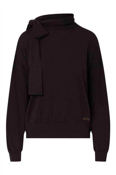 Liu Jo Jersey marrón con detalle bufanda