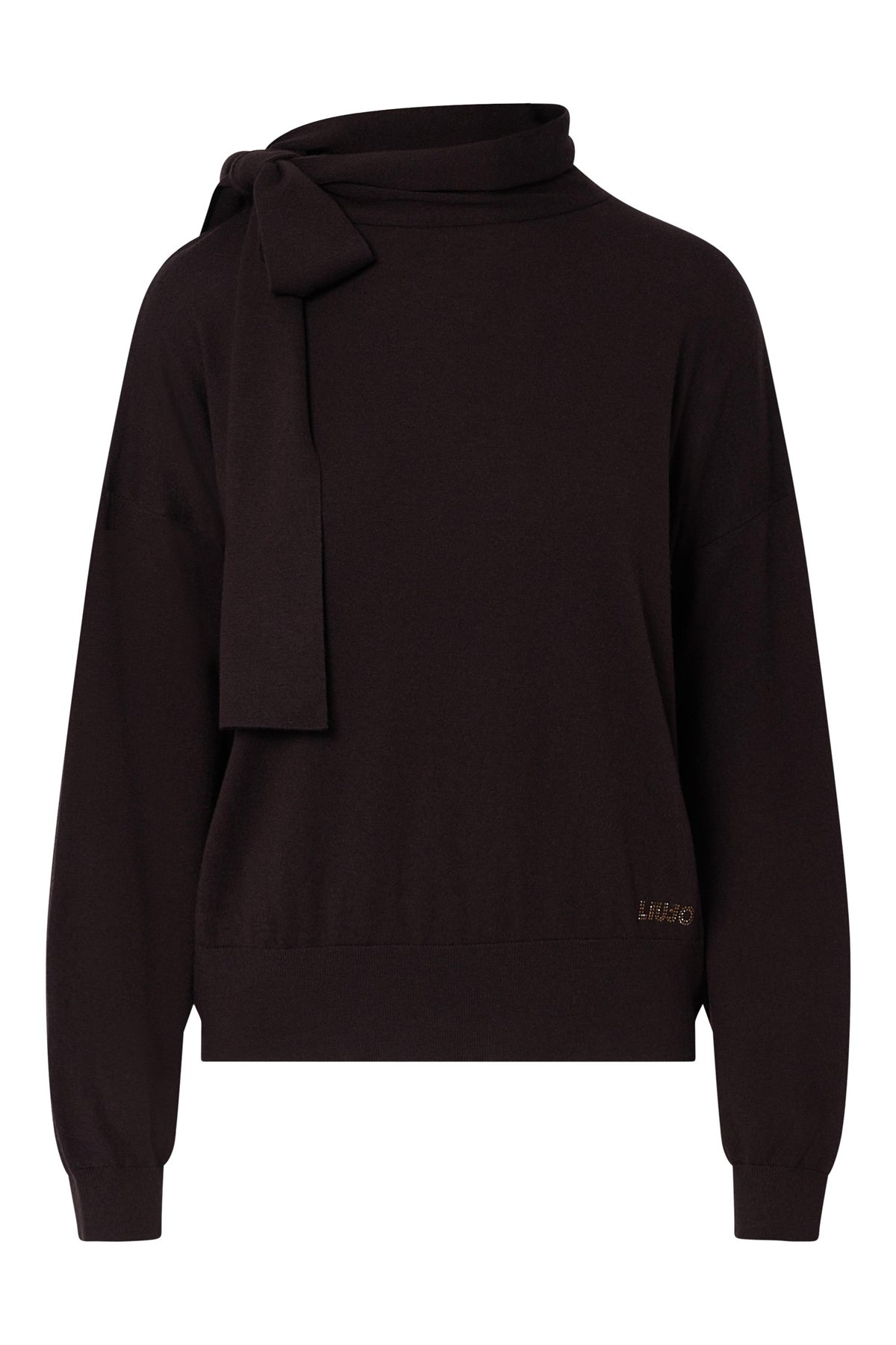 Liu Jo Jersey marrón con detalle bufanda