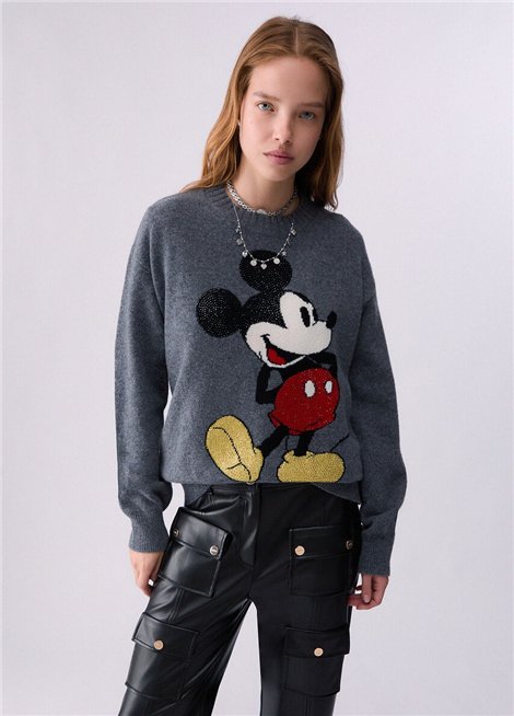 Liu Jo Jersey de lana jacquard Mickey