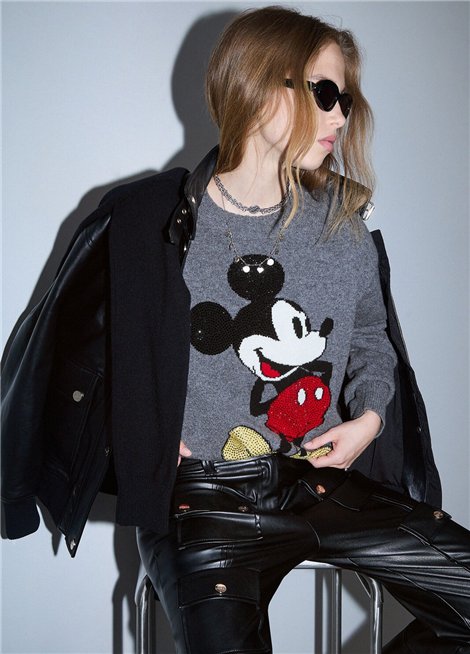 Liu Jo Jersey de lana jacquard Mickey