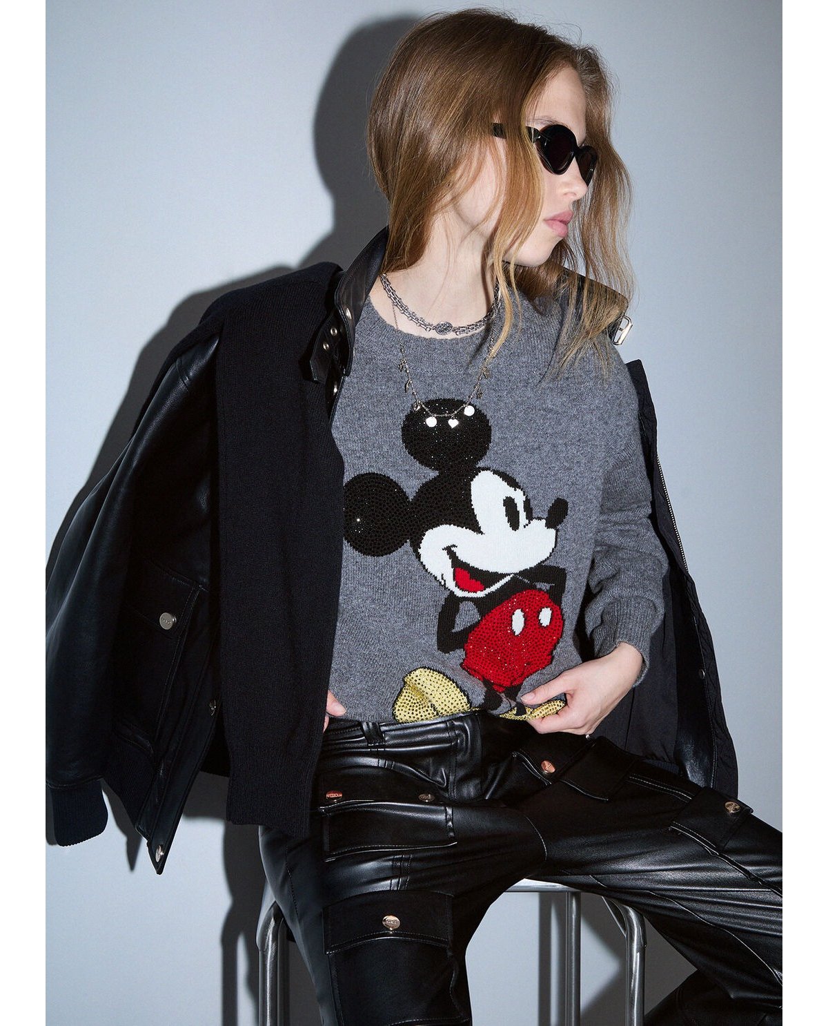 Liu Jo Jersey de lana jacquard Mickey