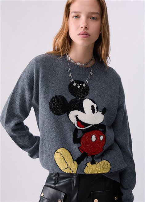 Liu Jo Jersey de lana jacquard Mickey