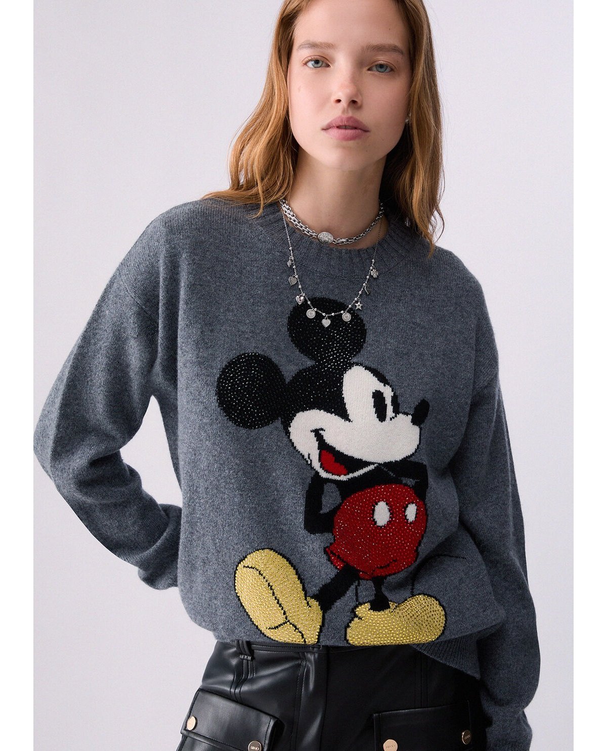 Liu Jo Jersey de lana jacquard Mickey