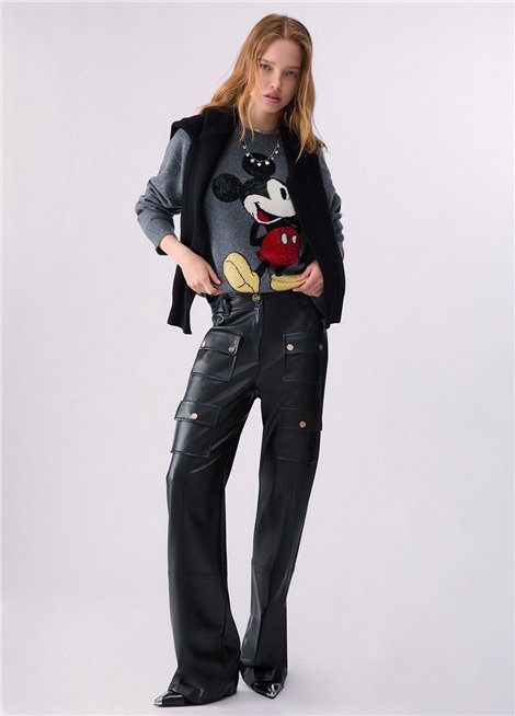 Liu Jo Jersey de lana jacquard Mickey
