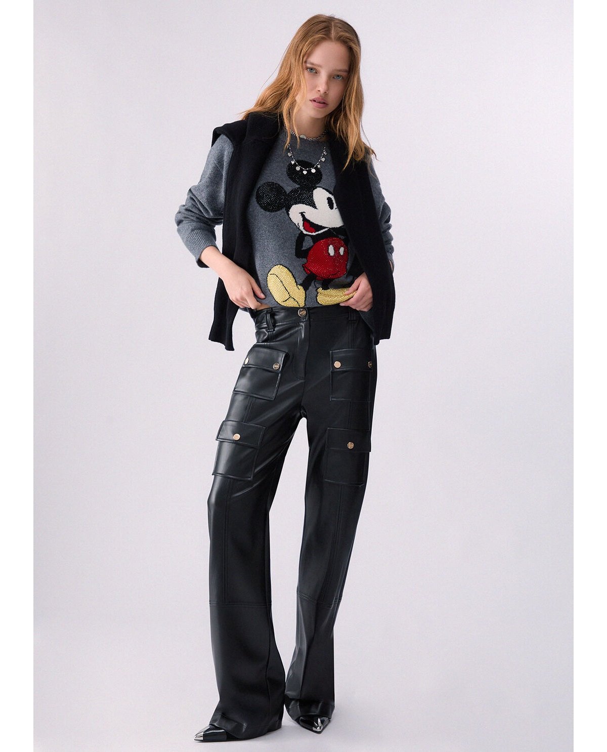 Liu Jo Jersey de lana jacquard Mickey