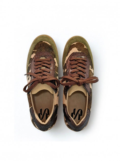 Vosso Moda Sneakers verde de pelo estampado