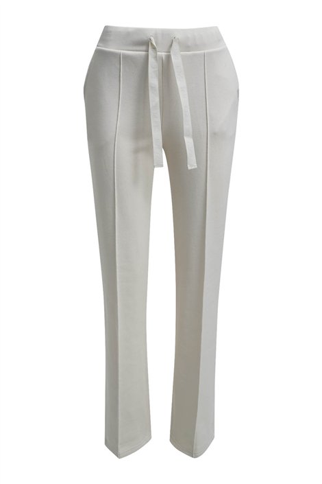 Milano Italy Pantalón básico crema con lazada