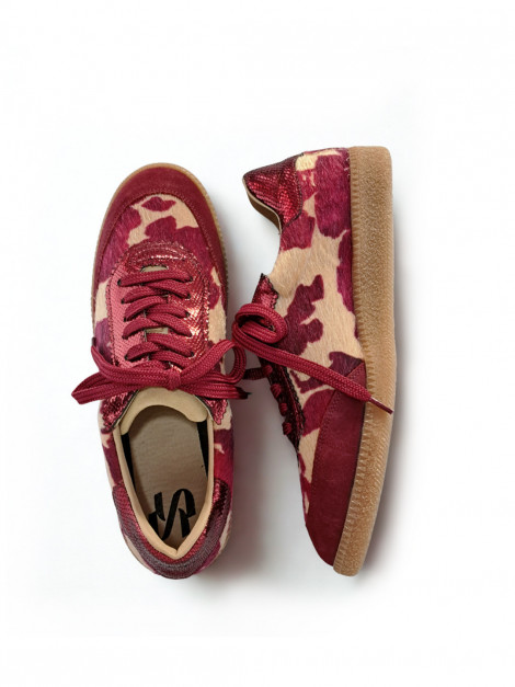 Vosso Moda Sneakers burdeos de pelo estampado