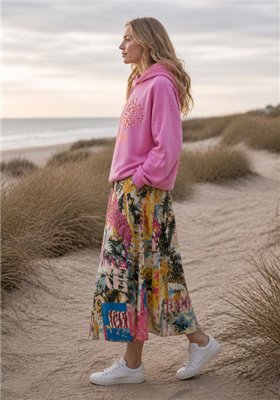 missgoodlife Sudadera corazón lentejuelas fucsia