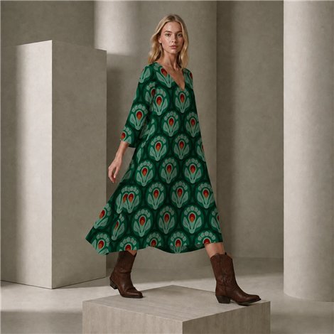 Parole Vestido Mercedes tonos verde
