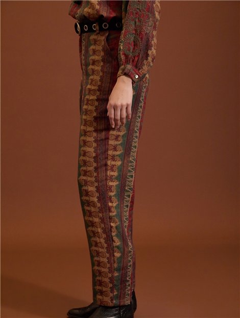Meisie Pantalón baggy estampado étnico