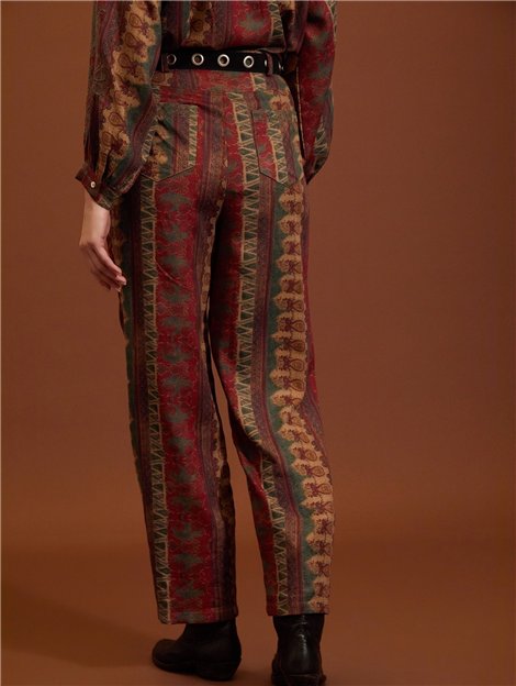 Meisie Pantalón baggy estampado étnico