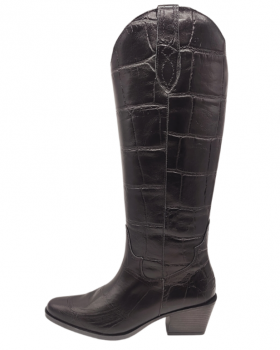 Vosso Moda Bota alta cowboy piel coco
