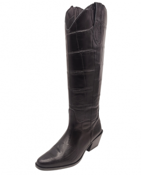 Vosso Moda Bota alta cowboy piel coco