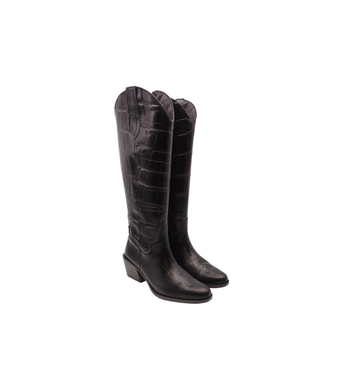Vosso Moda Bota alta cowboy piel coco