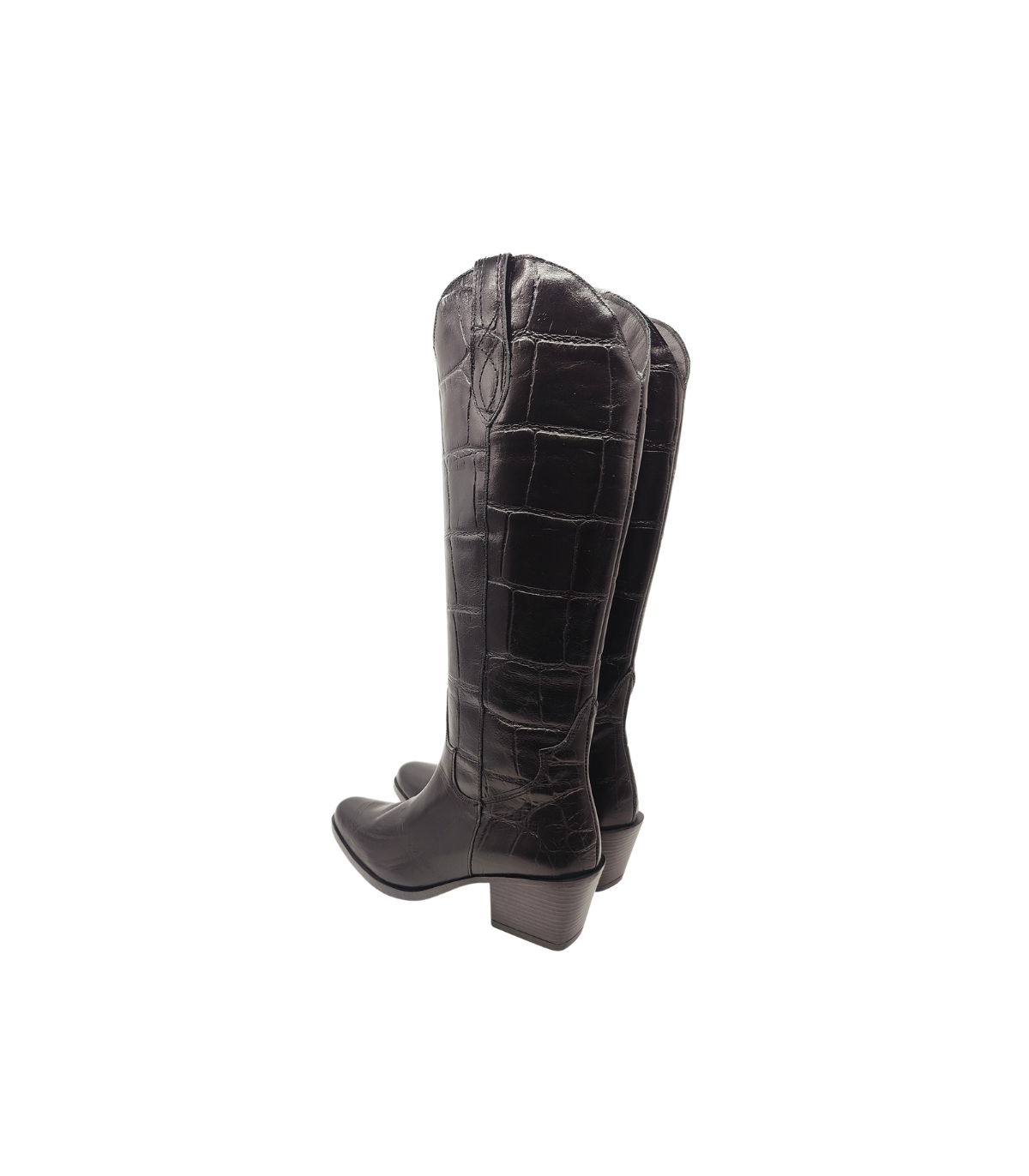 Vosso Moda Bota alta cowboy piel coco