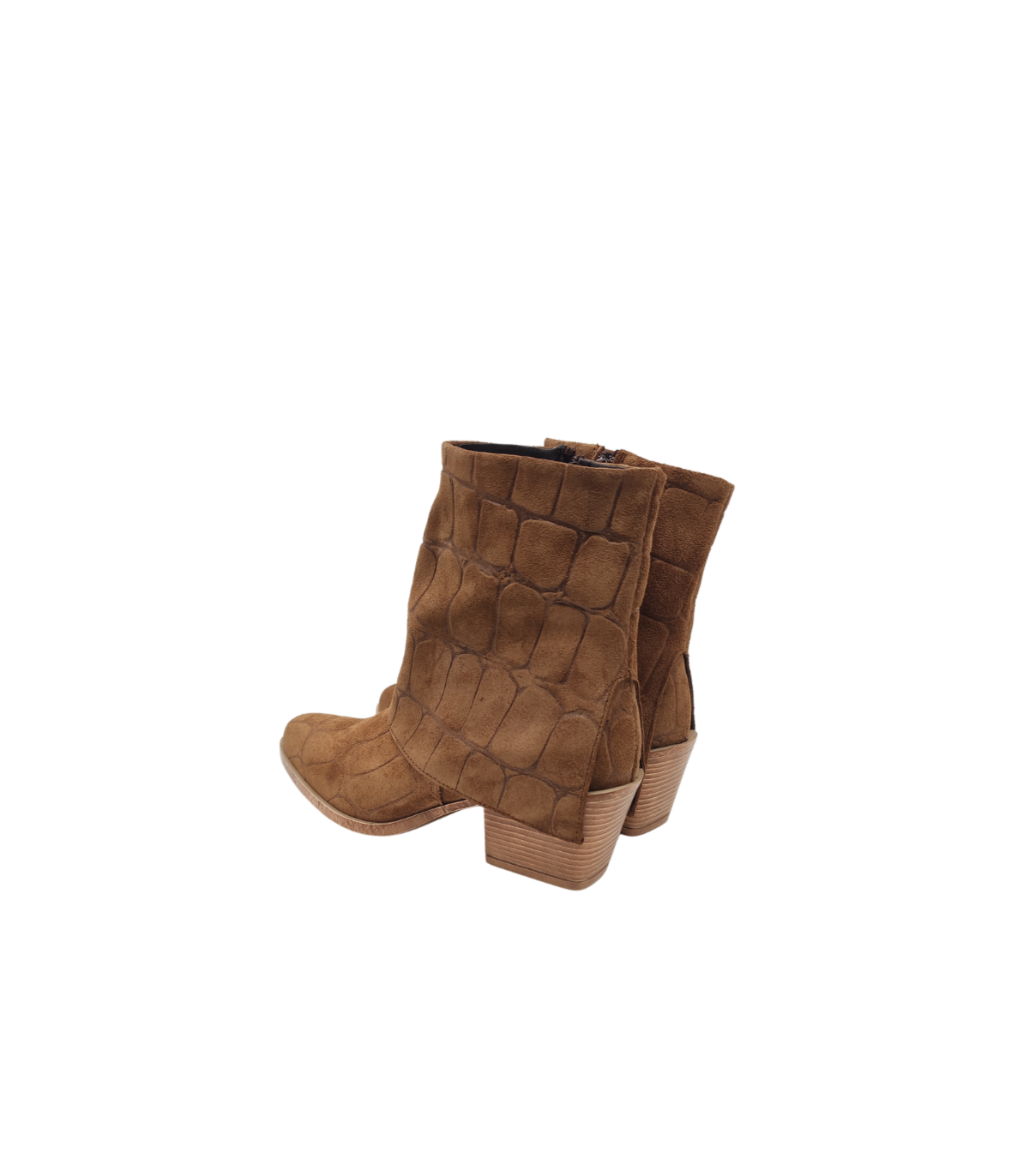 Vosso Moda Botín piel coco antelina