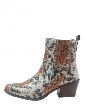 Vosso Moda Botín piel metal serpiente