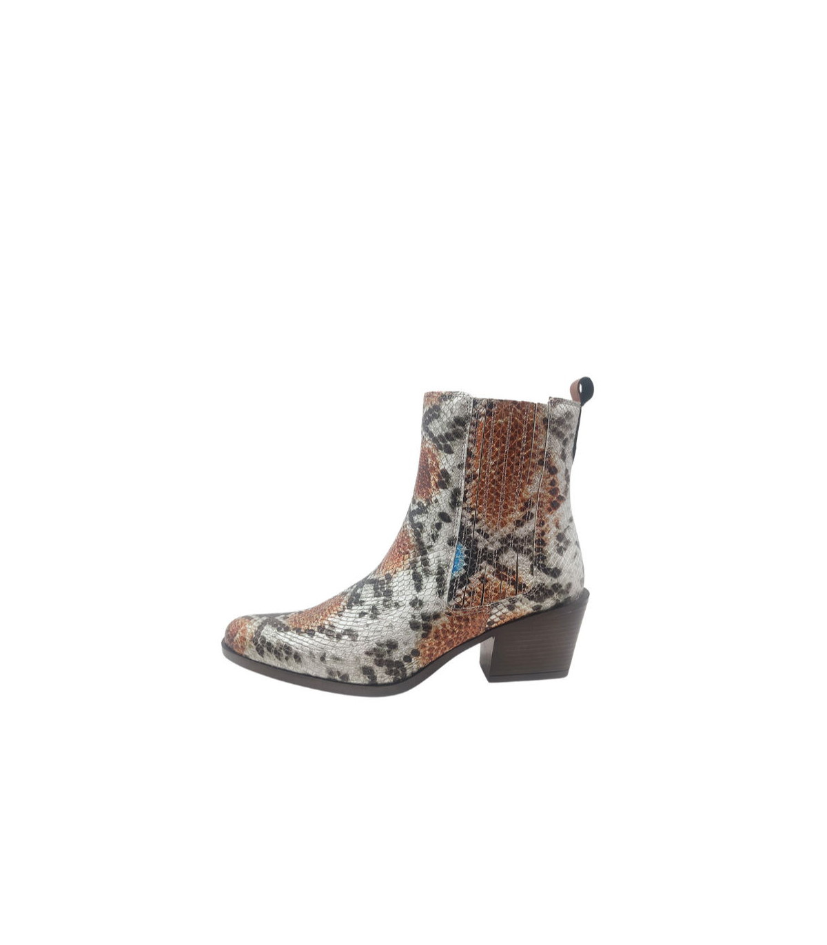 Vosso Moda Botín piel metal serpiente