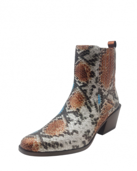 Vosso Moda Botín piel metal serpiente