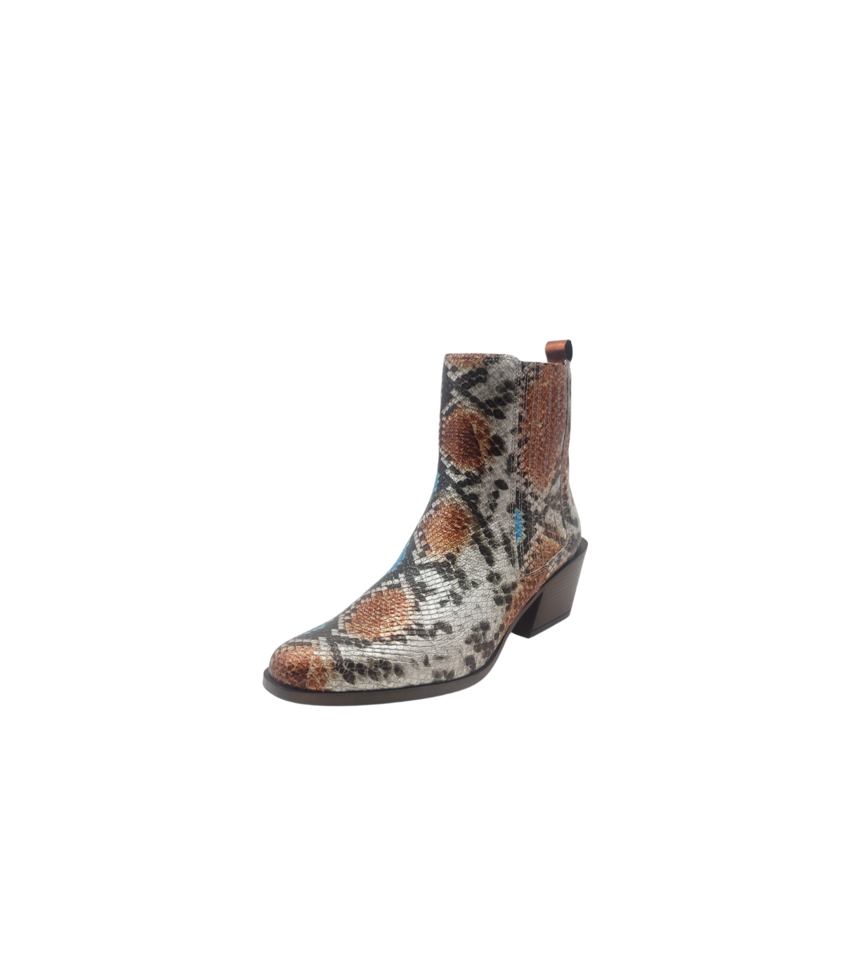 Vosso Moda Botín piel metal serpiente