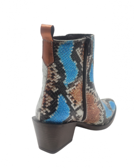 Vosso Moda Botín piel metal serpiente