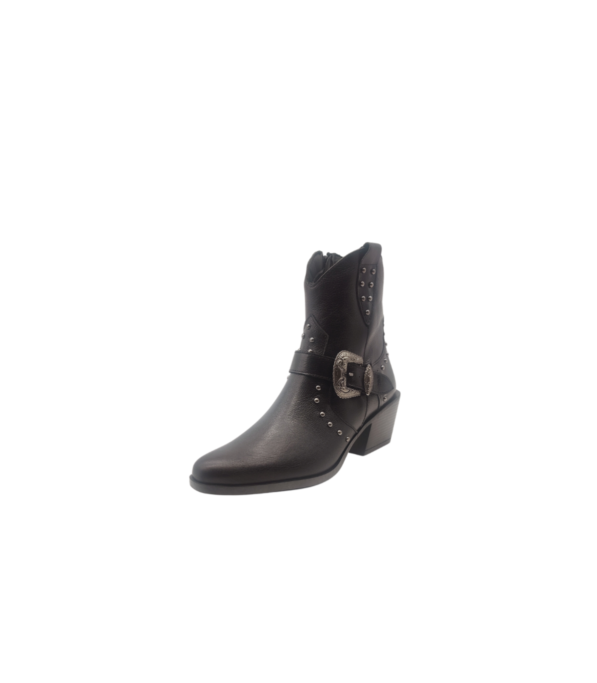 Vosso Moda Botín cowboy tachas y hebilla decorativa
