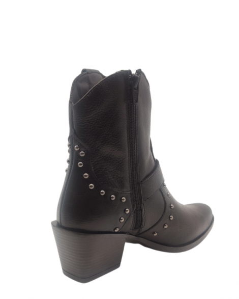 Vosso Moda Botín cowboy tachas y hebilla decorativa
